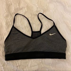 Nike Indy Light Support Sports Bra - SM, Grey/Blk